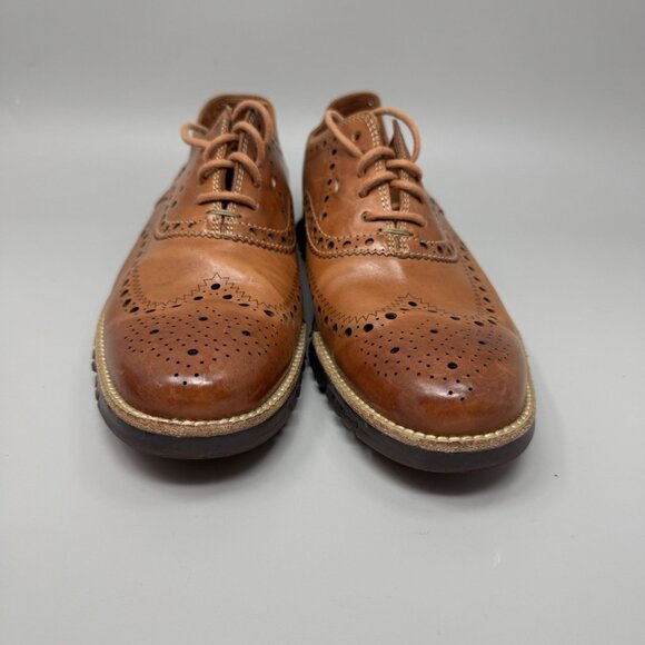 Cole Haan Zerogrand Remastered Brown Leather  Wingtip Oxford Shoes Sz 8M main image 6
